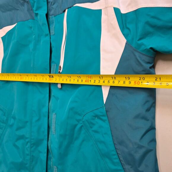 L.L Bean, Teal and White Winter Ski Coat, Women, Small - Picture 7 of 7